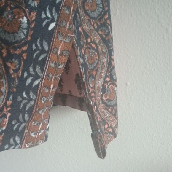 J. Jill Pure Jill Blouse Women's Sz M Folkloric Stamped Tunic Bohemian Lagenlook - Picture 8 of 9